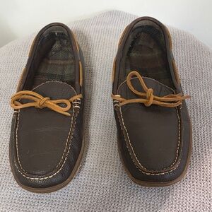 L.L. Bean Men's Brown Leather Moccasin Slippers Model 212164